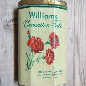 Vintage Williams Carnation Talc tin - empty -some age wear